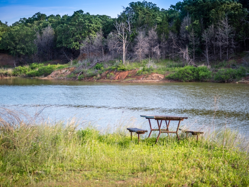 A beautiful lake park in Lake Texoma, Texas